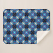 Blue Spacey Geometric Sherpadecke (Vorderseite (Horizontal))
