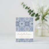 Blue Spanish Cards Visitenkarte (Stehend Vorderseite)