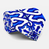 Blue Spanish Tile Krawatte (Gerollt)