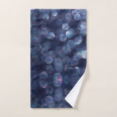 Blue Sparkle Bokeh Lights Badhandtuch Set (Handtuch)