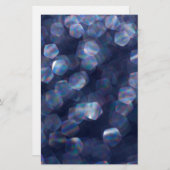 Blue Sparkle Bokeh Lights Briefpapier (Vorne/Hinten)
