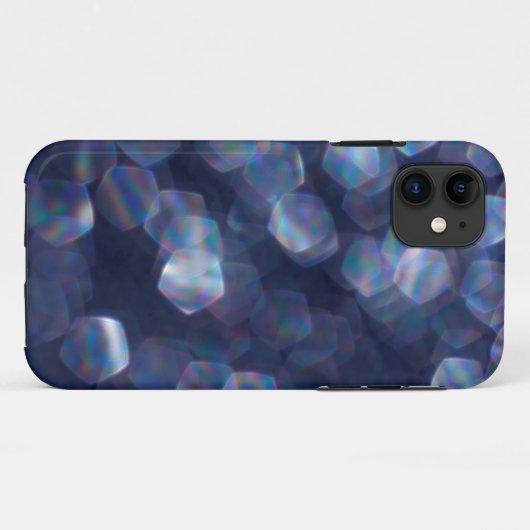 Blue Sparkle Bokeh Lights Case-Mate iPhone Hülle (Rückseite (Horizontal))