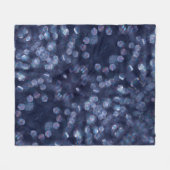 Blue Sparkle Bokeh Lights Fleecedecke (Vorderseite (Horizontal))