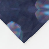 Blue Sparkle Bokeh Lights Fleecedecke (Ecke)