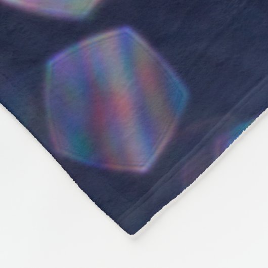 Blue Sparkle Bokeh Lights Fleecedecke (Ecke)