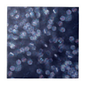 Blue Sparkle Bokeh Lights Fliese (Vorderseite)