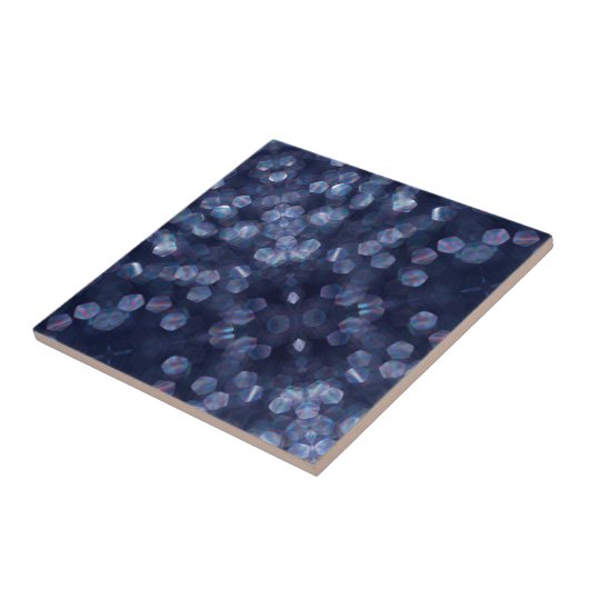 Blue Sparkle Bokeh Lights Fliese (Seite)