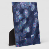 Blue Sparkle Bokeh Lights Fotoplatte (Seite)