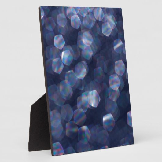 Blue Sparkle Bokeh Lights Fotoplatte (Seite)