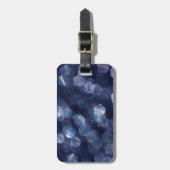 Blue Sparkle Bokeh Lights Gepäckanhänger (Vorderseite vertikal)