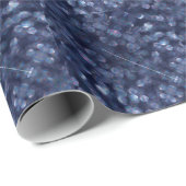 Blue Sparkle Bokeh Lights Geschenkpapier (Rolleneckpunkt)
