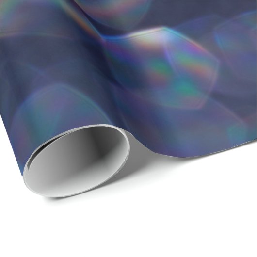 Blue Sparkle Bokeh Lights Geschenkpapier (Rolleneckpunkt)