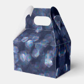 Blue Sparkle Bokeh Lights Geschenkschachtel (Rückseite)