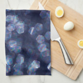 Blue Sparkle Bokeh Lights Geschirrtuch (Viertel Falte)