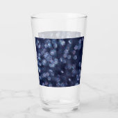 Blue Sparkle Bokeh Lights Glas (Rückseite)