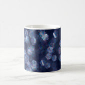 Blue Sparkle Bokeh Lights Kaffeetasse (Mittel)