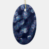 Blue Sparkle Bokeh Lights Keramikornament (Rechts)