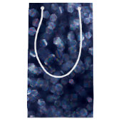 Blue Sparkle Bokeh Lights Kleine Geschenktüte (Vorderseite)