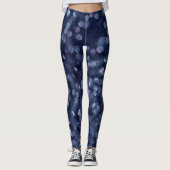 Blue Sparkle Bokeh Lights Leggings (Vorderseite)