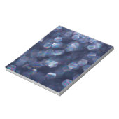 Blue Sparkle Bokeh Lights Notizblock (Rotiert)