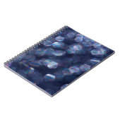Blue Sparkle Bokeh Lights Notizblock (Linke Seite)
