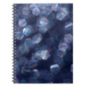 Blue Sparkle Bokeh Lights Notizblock (Vorderseite)