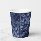 Blue Sparkle Bokeh Lights Pappbecher (Rechts)