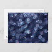 Blue Sparkle Bokeh Lights Postkarte (Vorne/Hinten)