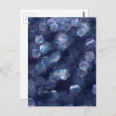 Blue Sparkle Bokeh Lights Postkarte (Vorne/Hinten)
