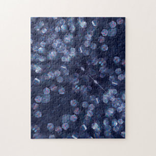 Blue Sparkle Bokeh Lights Puzzle