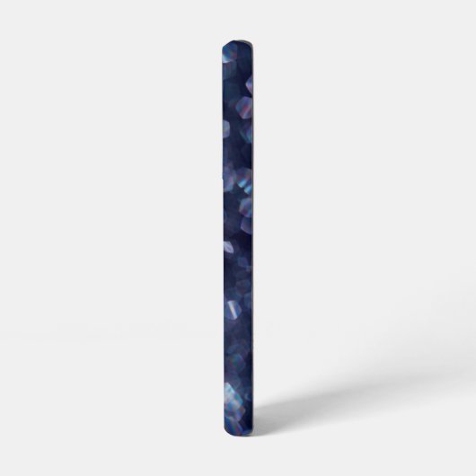 Blue Sparkle Bokeh Lights Samsung Galaxy Hülle (Linke Seite)