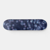 Blue Sparkle Bokeh Lights Skateboard (Horizontal)