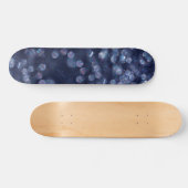 Blue Sparkle Bokeh Lights Skateboard (Horizontal)