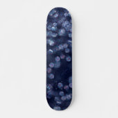 Blue Sparkle Bokeh Lights Skateboard (Vorne)