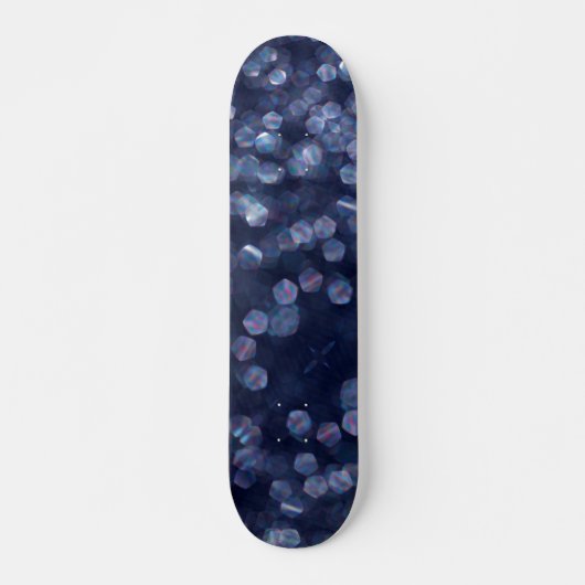 Blue Sparkle Bokeh Lights Skateboard (Vorne)