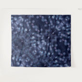 Blue Sparkle Bokeh Lights Wandteppich (Vorderseite (Horizontal))