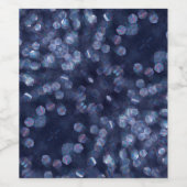 Blue Sparkle Bokeh Lights Weinetikett (Einzelnes Label)
