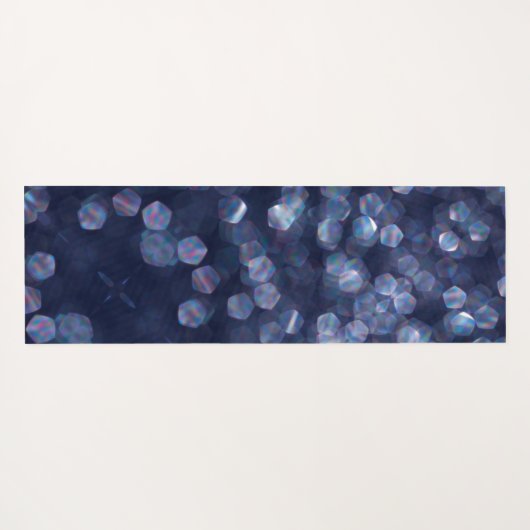 Blue Sparkle Bokeh Lights Yogamatte (Rückseite (Horizontal))