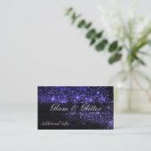 Blue Sparkle Business Card Visitenkarte (Stehend Vorderseite)