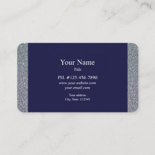 Blue Sparkle Business Cards Visitenkarte
