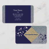 Blue Sparkle Business Cards Visitenkarte (Vorne/Hinten)