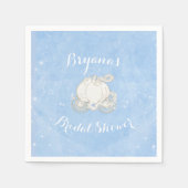 Blue Sparkle Carriage Cinderella Elegantes Party Serviette (Vorderseite)