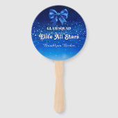 Blue Sparkle Dance Cheer Face on a Stick 10-pack Fächer (Rückseite)