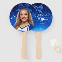 Blue Sparkle Dance Cheer Face on a Stick 10-pack