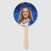 Blue Sparkle Dance Cheer Face on a Stick 10-pack Fächer (Vorderseite)