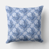 Blue Sparkle Fairy Wings Throw Kissen (Rückseite)