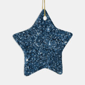 Blue Sparkle Glitzer Keramik Ornament (Rechts)