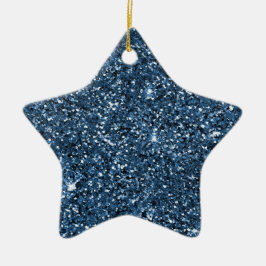 Blue Sparkle Glitzer Keramik Ornament
