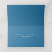 Blue Sparkle Glitzer Platzkarte (Innenseite Aufgefaltet)