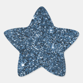Blue Sparkle Glitzer Stern-Aufkleber
